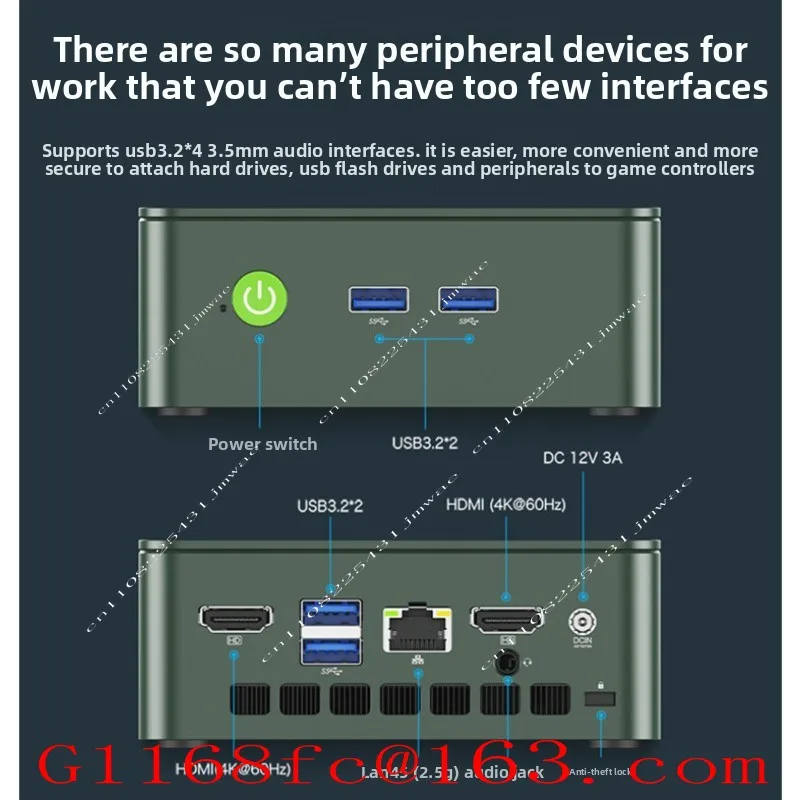(GMK) G3Plus N150 Light Office Audio Video Software Router Mini Computer