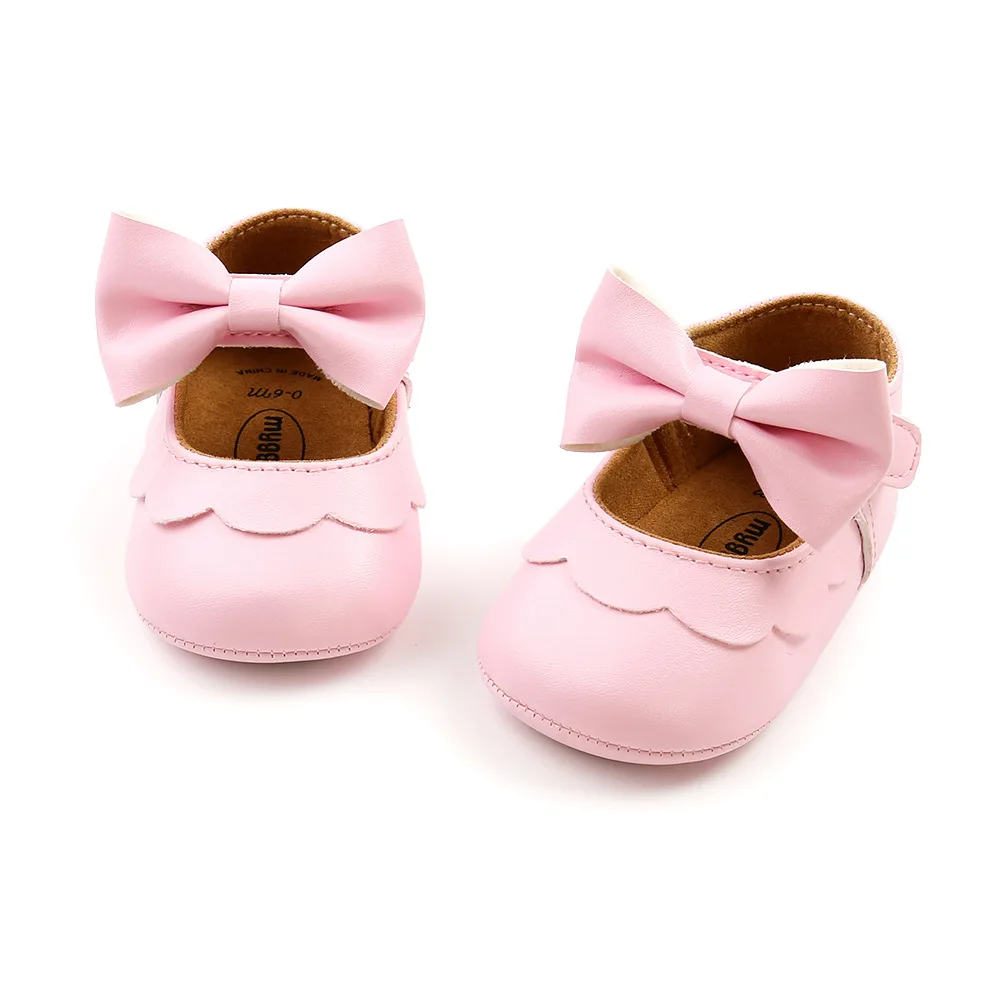 

Baby Pu Shoes For Baby Girl Princess Shoes Rubber Sole Bow Kid Girls Toddler For Newborn Spring Wedding Part Shoes
