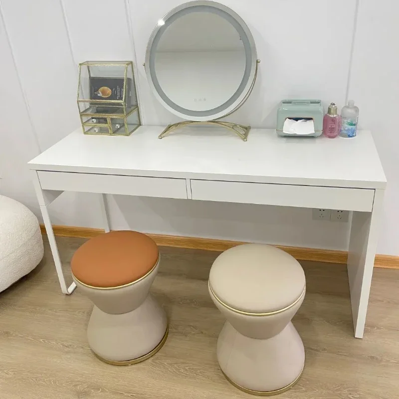 Nordic Dressing Stool Simple Modern Household Luxury Girls Bedroom Dresser Makeup Ottomans Manicure Stool Living Room Furniture