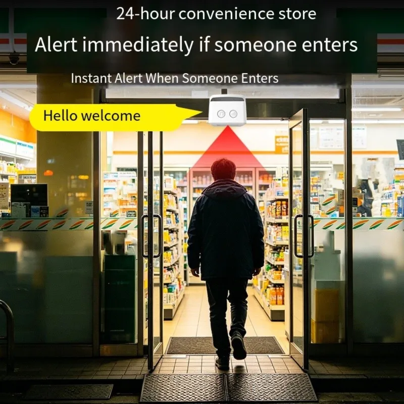 ABMR-Dahong Welcome Sensor Doorbell - Motion Activated Voice Alert For Shops & Supermarkets
