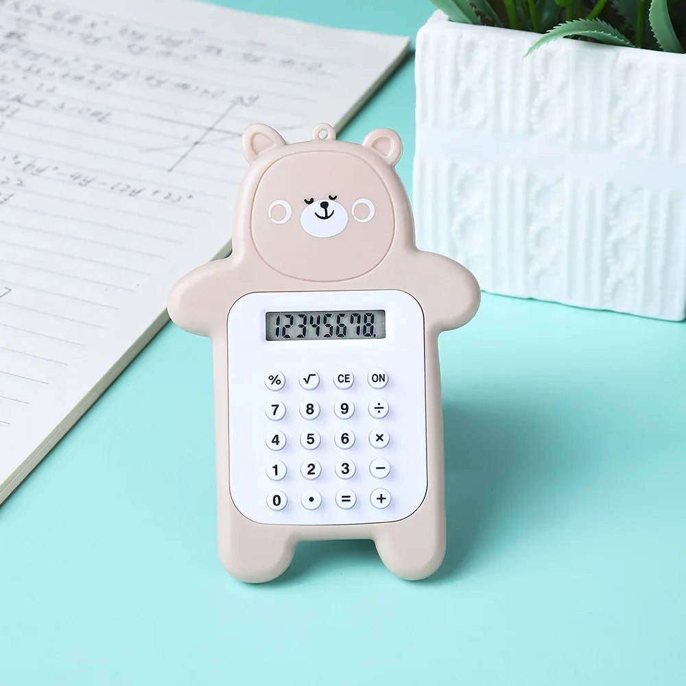 Cute Bear Calculator Korean Fashion Mini Portable Small Pupil Computer Office Electronics Supplies