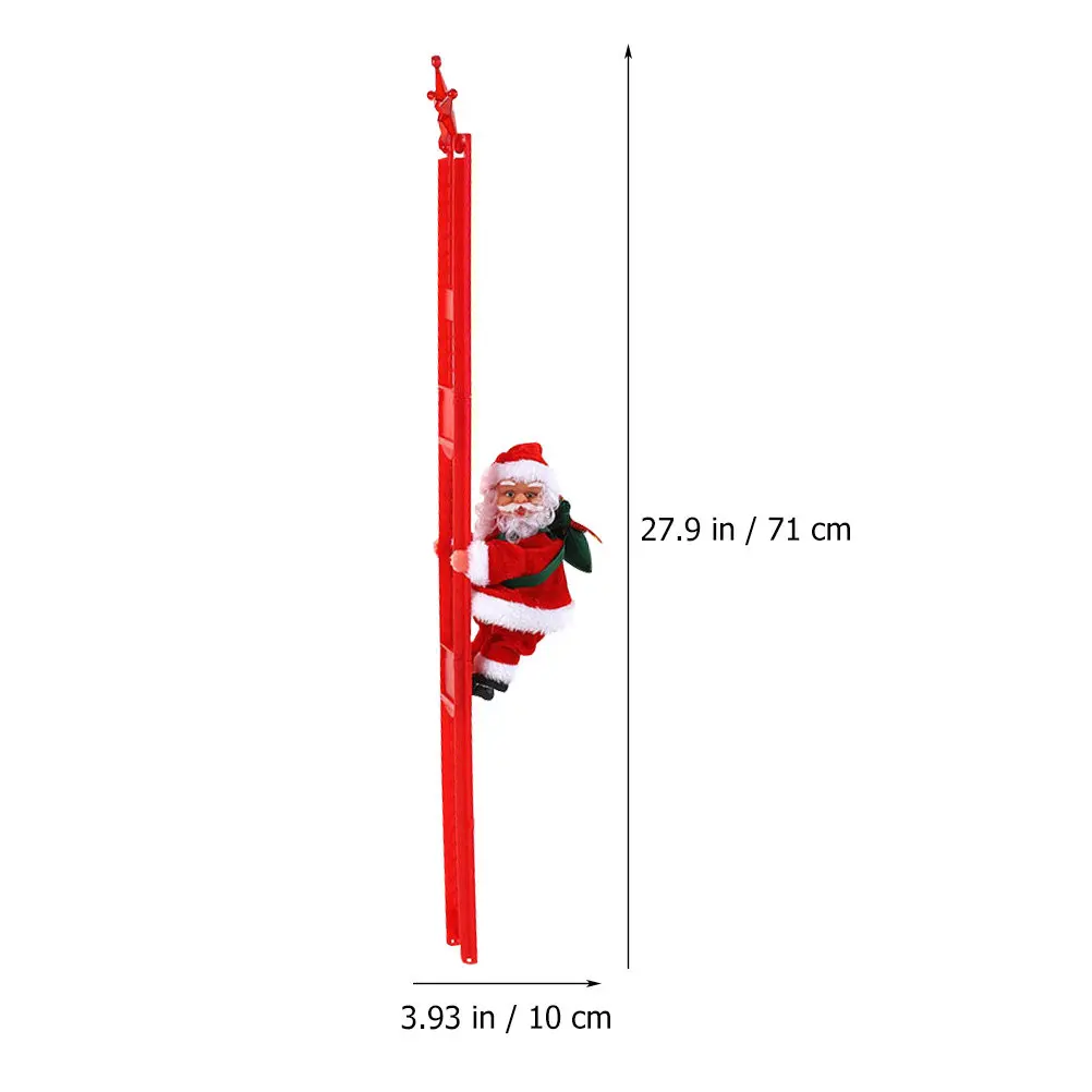 Kerst elektrische kerstman klimladder figuur muziek decor voor festivalfeest thuis kerstdecoratie kinderen cadeau desktop