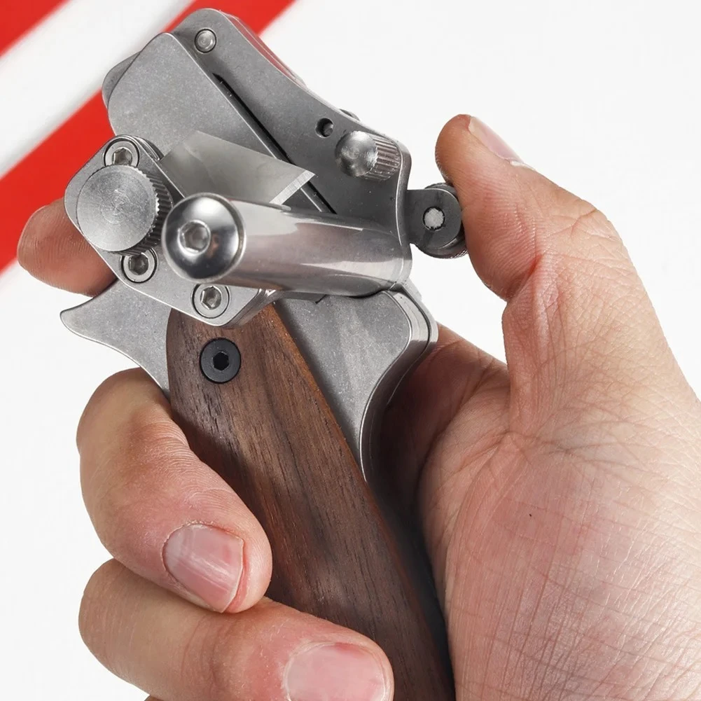 Leather Strap Cutter for Leather Strip Cutting, Adjustable Manual Belt Cutter Tool Machine DIY Leathercraft Stainless Steel