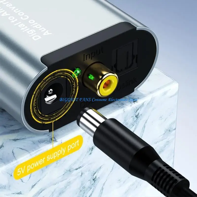 Aluminum DACs Converters Transforms Digitals Opticals/Coaxials To RCAs & 3.5mm Sound With Not Latency Transmission
