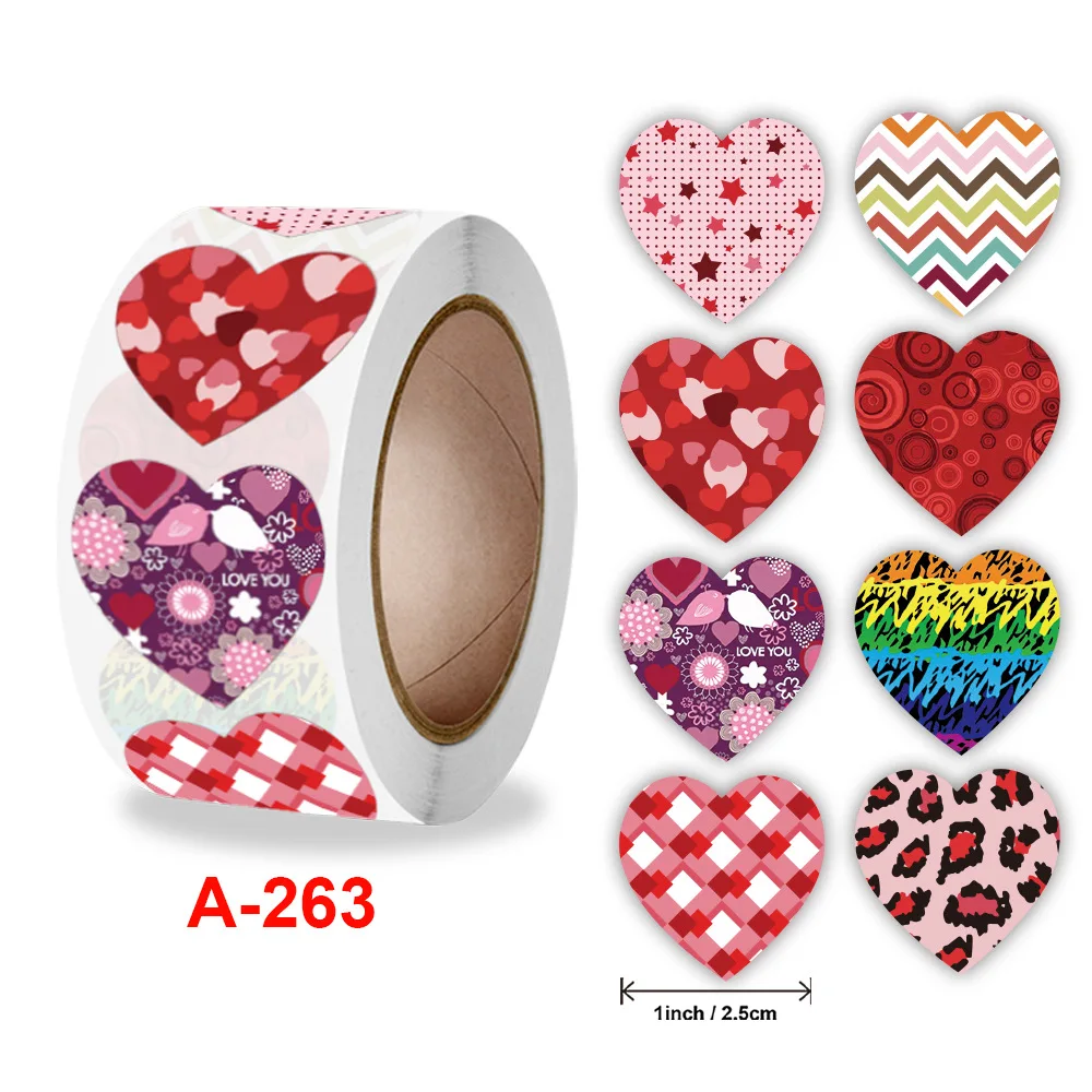 Adesivo romantico a forma di cuore di San Valentino per la decorazione di confezioni regalo Forniture creative per artigianato in carta