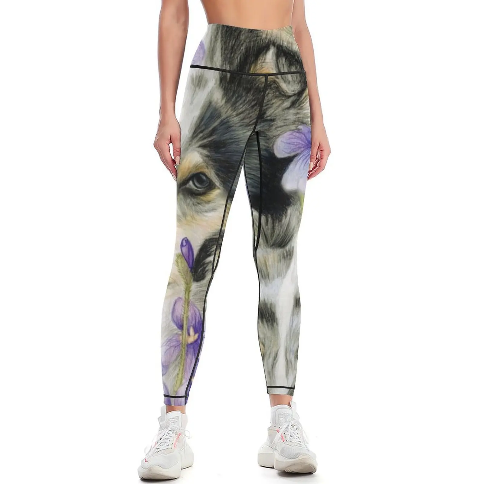 

Merle Shelties Leggings sport set exercise clothing for Leginsy push up gym wear Womens Leggings