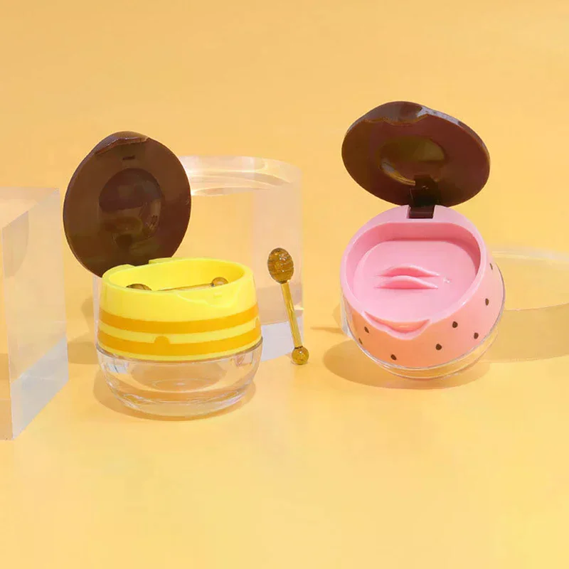 Caja vacía para máscara de labios de 6g con cepillo, botella para máscara de labios abatible recargable, tarro de bálsamo labial portátil de viaje, envases cosméticos