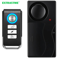 Extractme 110db Loud Alarm Wireless Vibration Alarm with Remote Control Anti-Theft Alarm Bike Motorcycle Vehicle Security Alarm