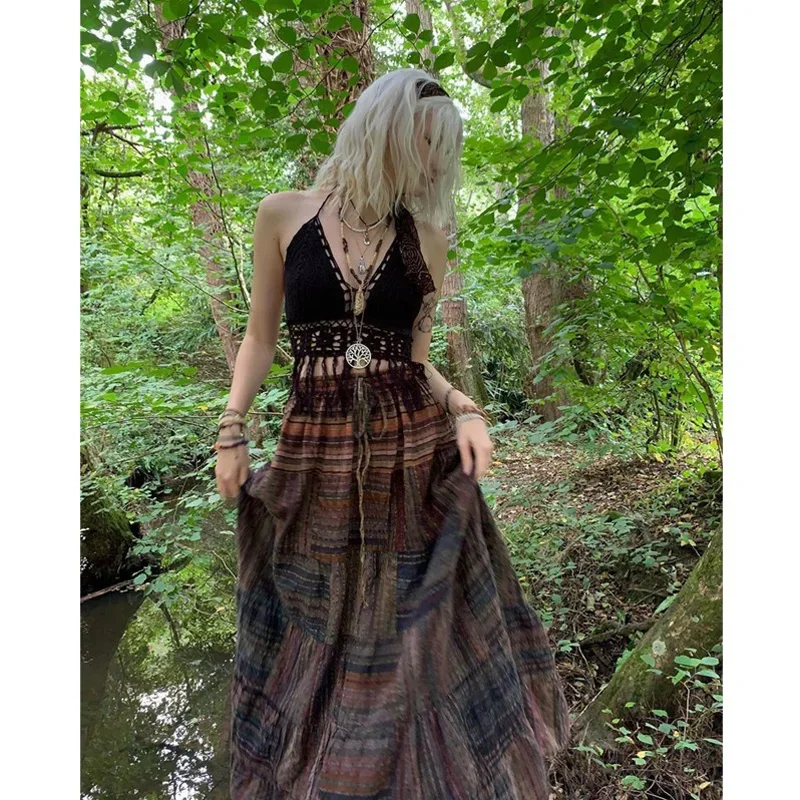 Medieval Skirt Retro Women Renaissance Victorian Summer Fashion Woman's Print Clothes Large Swing Pleated Long Skirt for Woman