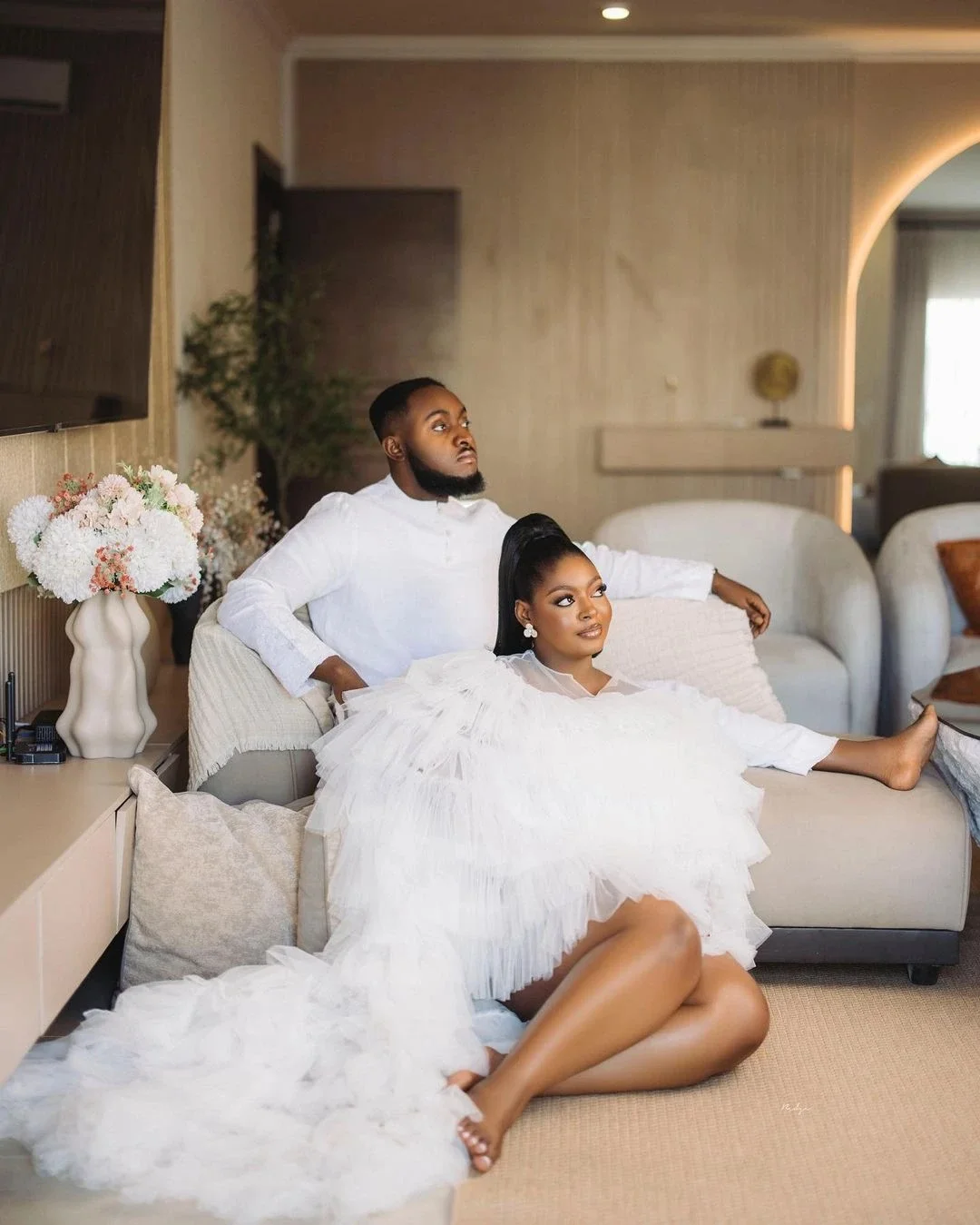 Plus Size Ruffles Bride Robe And Nightgown Customized Bridal Gowns Photo shoot Maternity Dressing Gown for Photography