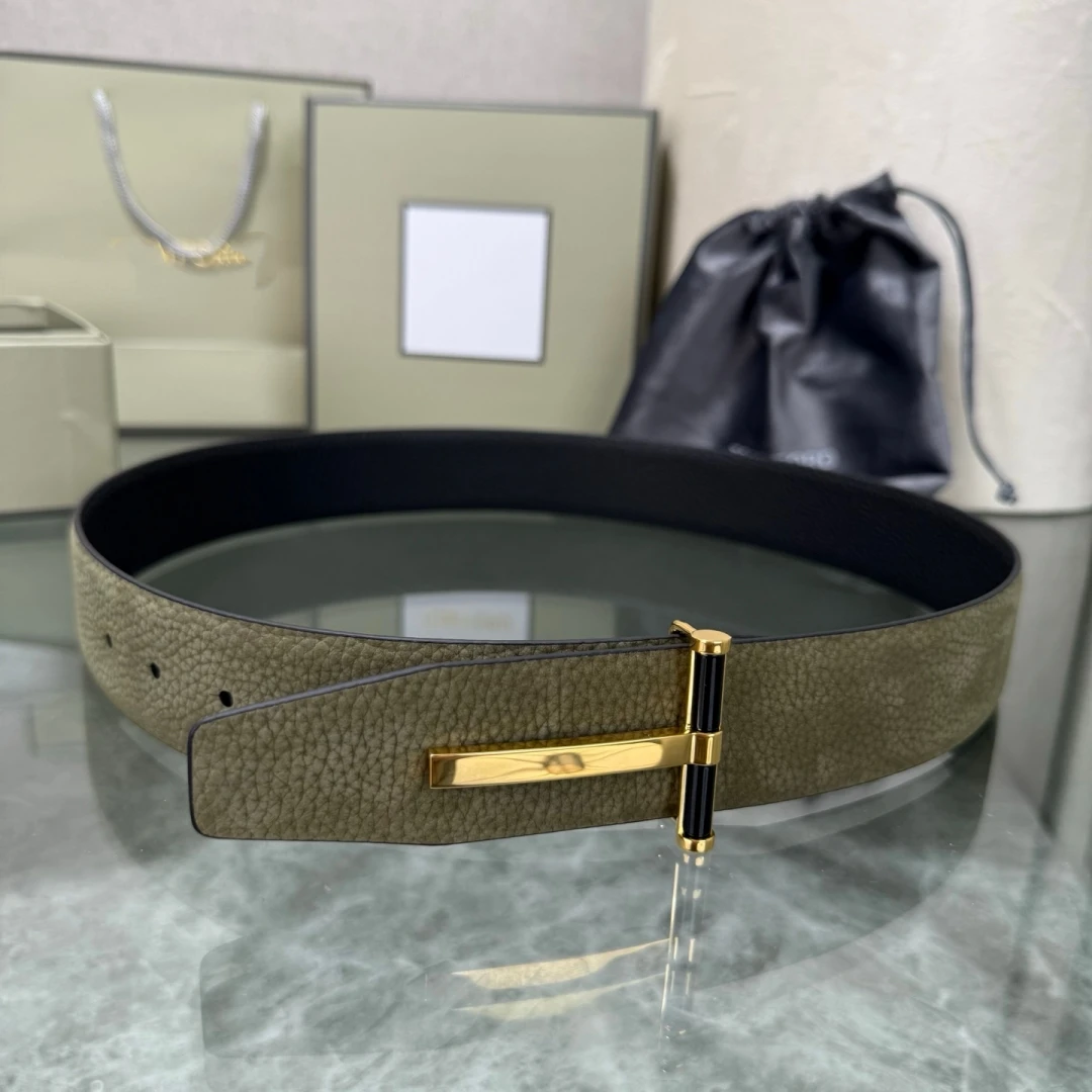 Fashion Belts Business 2026 Top Luxury Designer Brand T Buckle Belt Men High Quality Genuine Real Leather Jeans Waistband 3.5cm