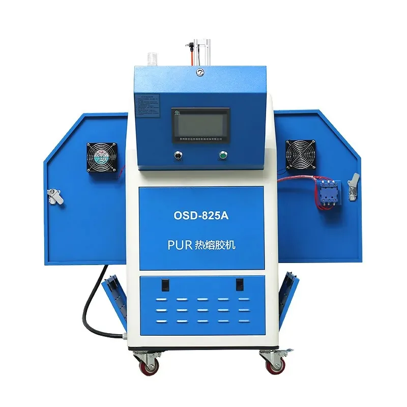 Disposable OSD-825 PUR Hot Melt Machine Non-stop Operation Easy Glue Change Even Gluing