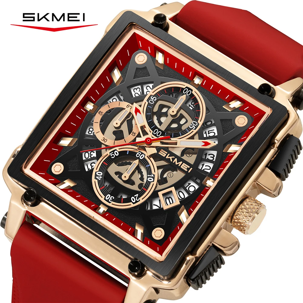 SKMEI Fashion Design Wristwatches Luxury  Waterproof Time Clock Date  Watches Movement Quartz Watch For Mens Women Reloj Hombre