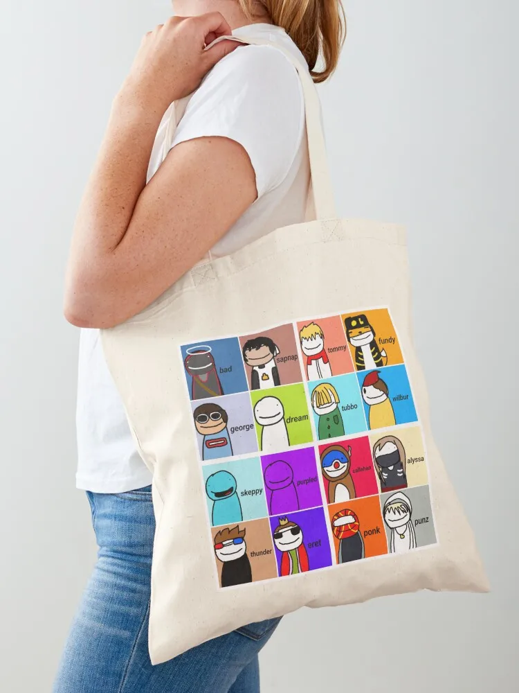

Dream Smp Tote Bag shopper bag women canvas reusable grocery bags canvas shopping bag Custom