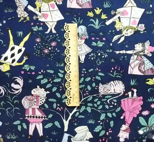 Cute Cartoon Printed Fabric Poplin Thin Cotton For Sewing Clothes Dresses Bags By Meters