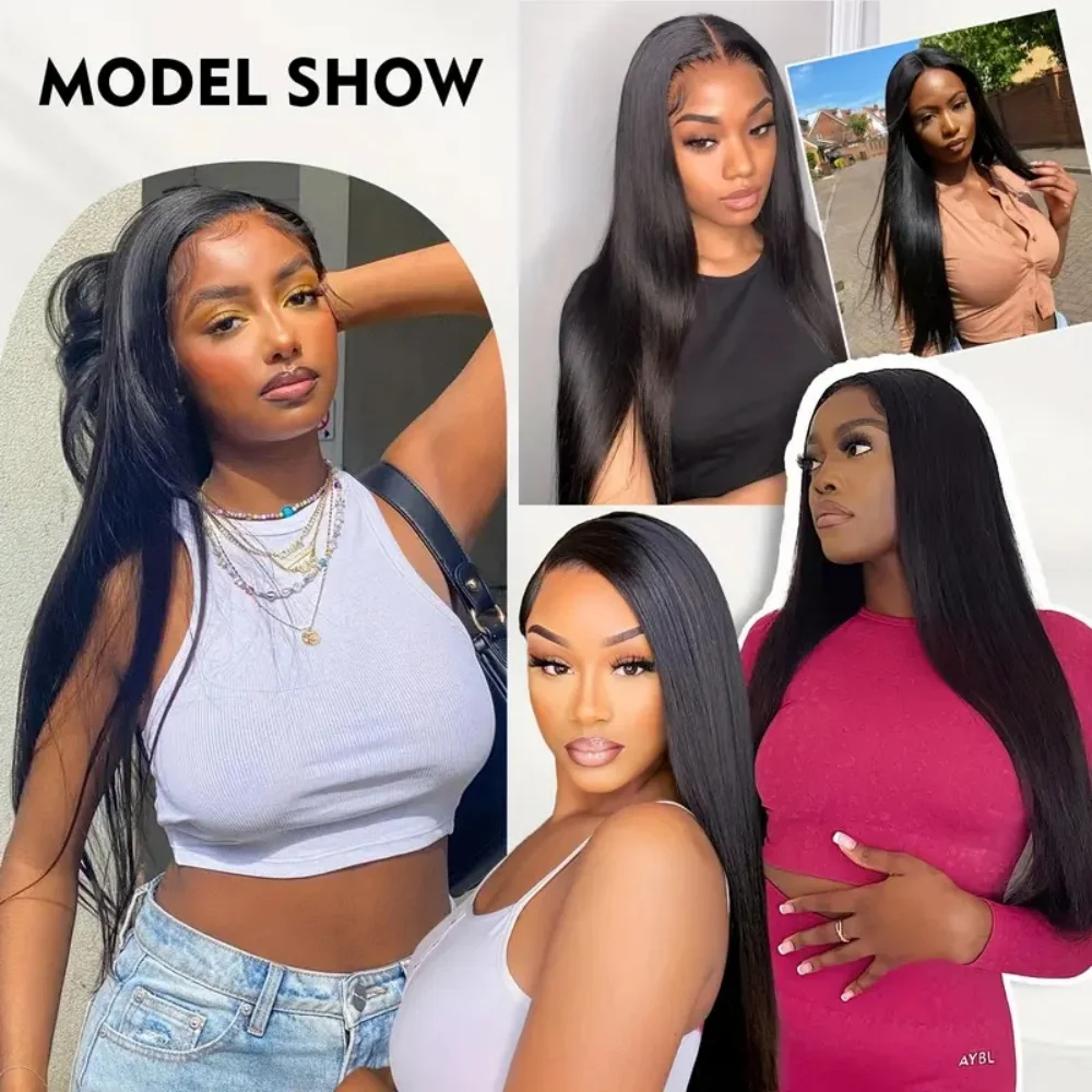 Bundel Lurus Rambut Manusia dengan Penutup 22 24 26 & 18 Inci 10A Bundel Rambut Manusia dengan Ekstensi Penutupan 4×4 Warna Alami