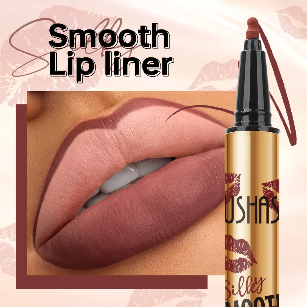 Ensemble de crayons à lèvres mats lisses Ushas, ensemble de couleurs à lèvres imperméables et résistantes à la sueur, longue durée 24 heures, ne se décolore pas