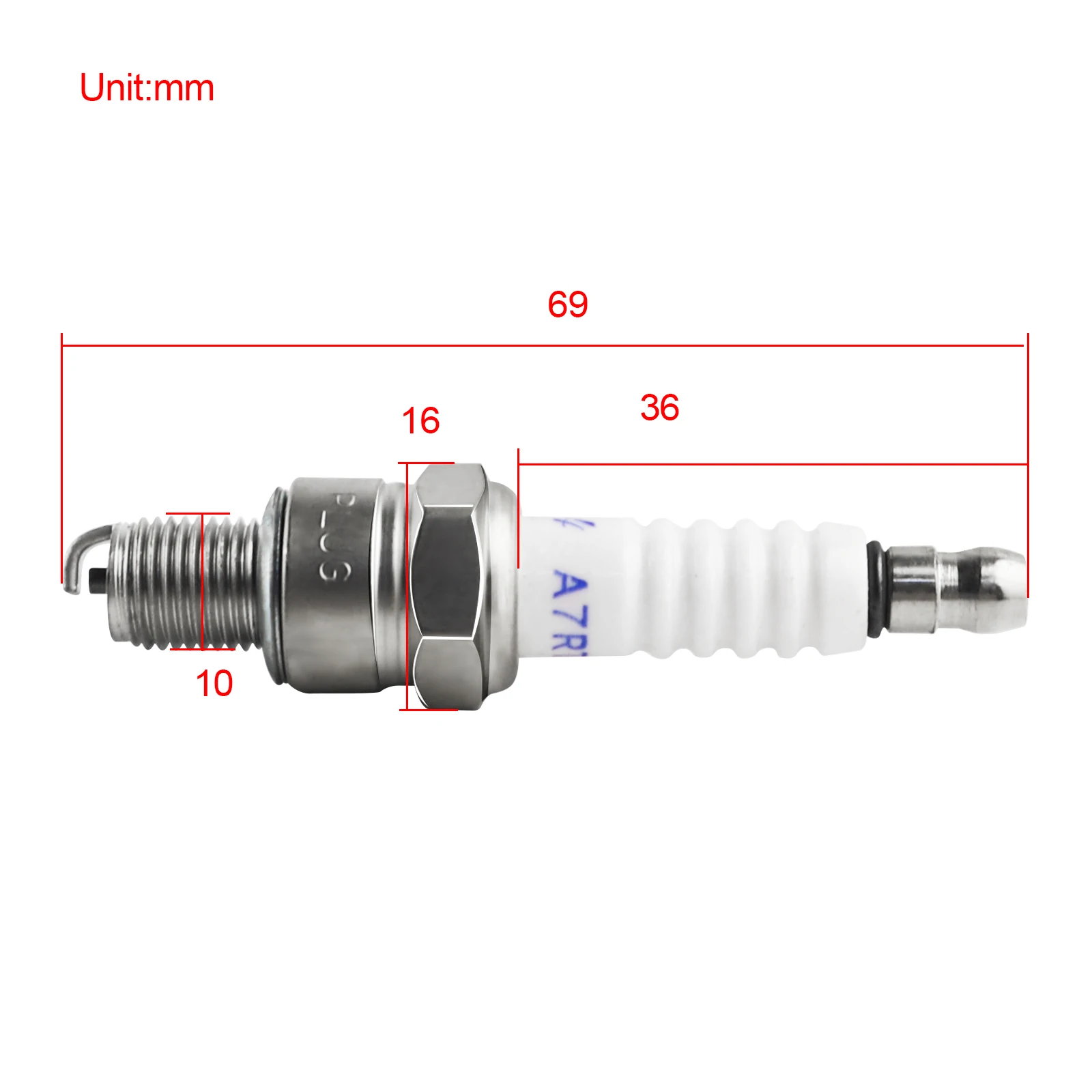 1Pcs Spark Plug CR7HSA AR7TC for Honda XR80 XR100 CRF80 CRF100 Dirt Bike Motorcycle Accessories