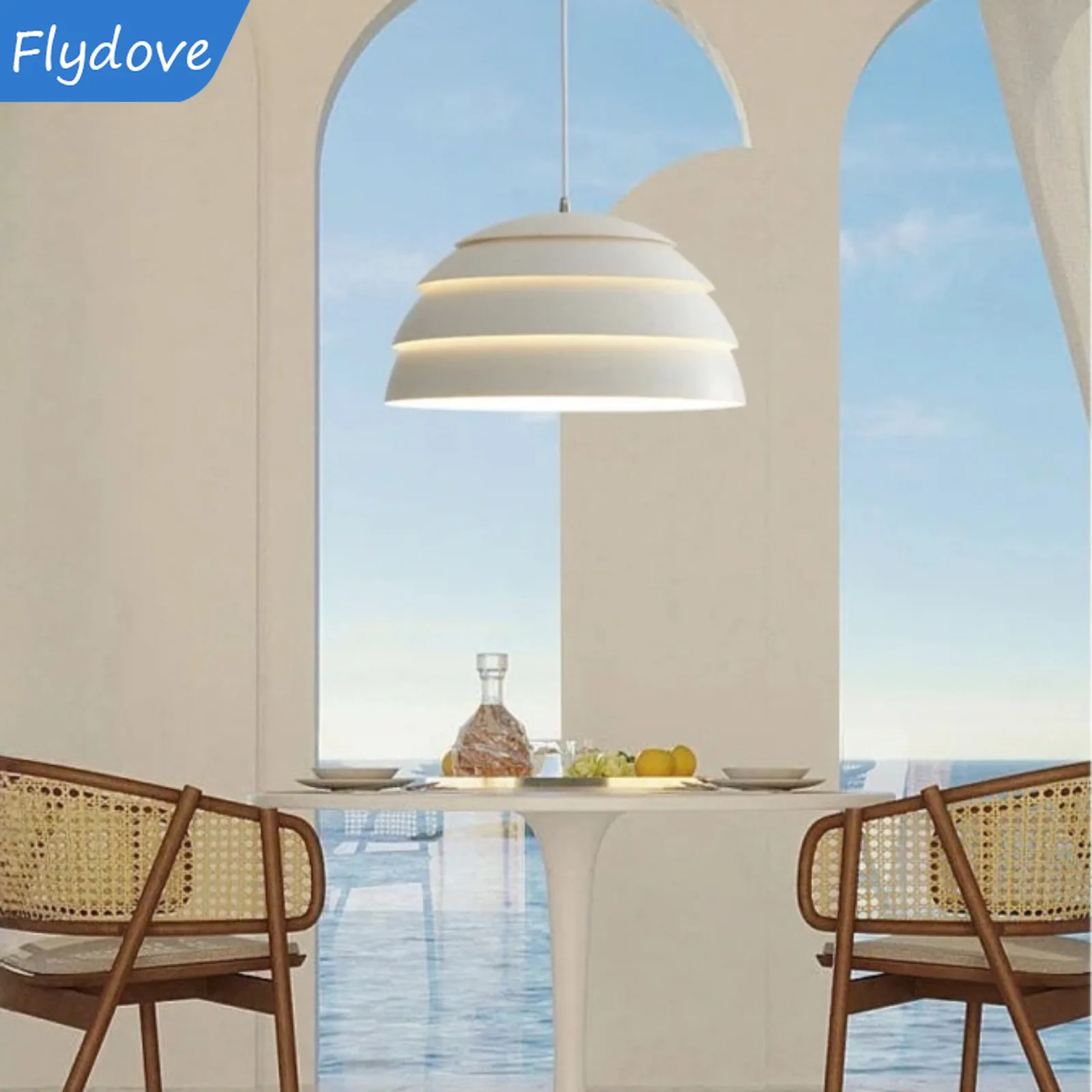 

Designer Modern LED White Round Pendant Light Lighting for Bedroom Study Restaurant Bar Aisle Balcony Decor Indoor Lighting Home