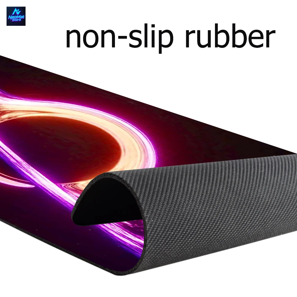 Cosmic Mouse Pad Purple Laptop Gaming Vortex Space Theme 80x30cm Rubber Desk Mat Nonslip Swirling Mousepad Gamer Mousepads