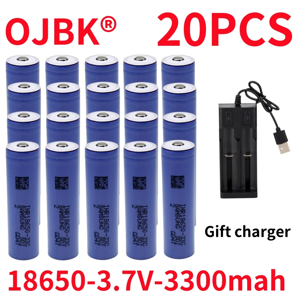 100% new 33G 18650 3300mah battery INR 18650 33G 3.7V discharge 30A dedicated to power battery