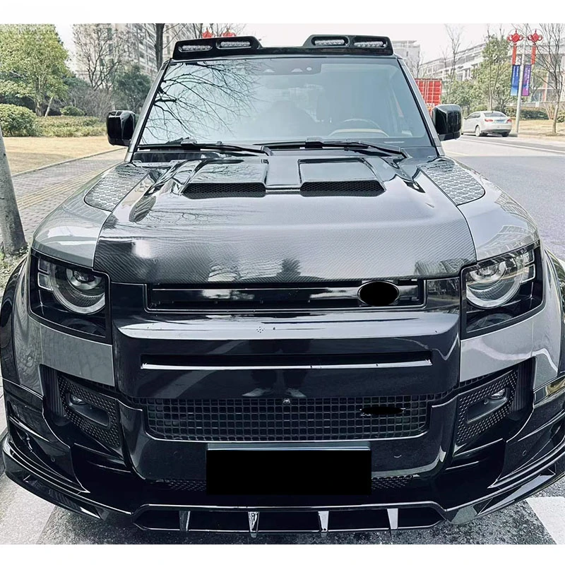 High Quality KH Style Transparent Dry Carbon Fiber Bolt On Engine Hood High Performance 4X4 Off Road Parts Fit for 2020-2025
