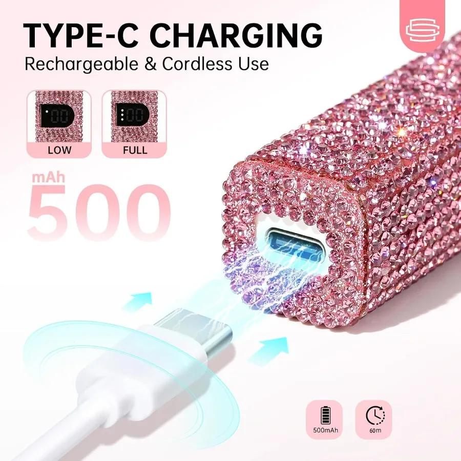 휴대용 UV LED 무선 네일 램프 (젤 네일 폴리쉬용) 휴대용 충전식 USB 네일 드라이어 LCD 디스플레이 포함 빠른 건조