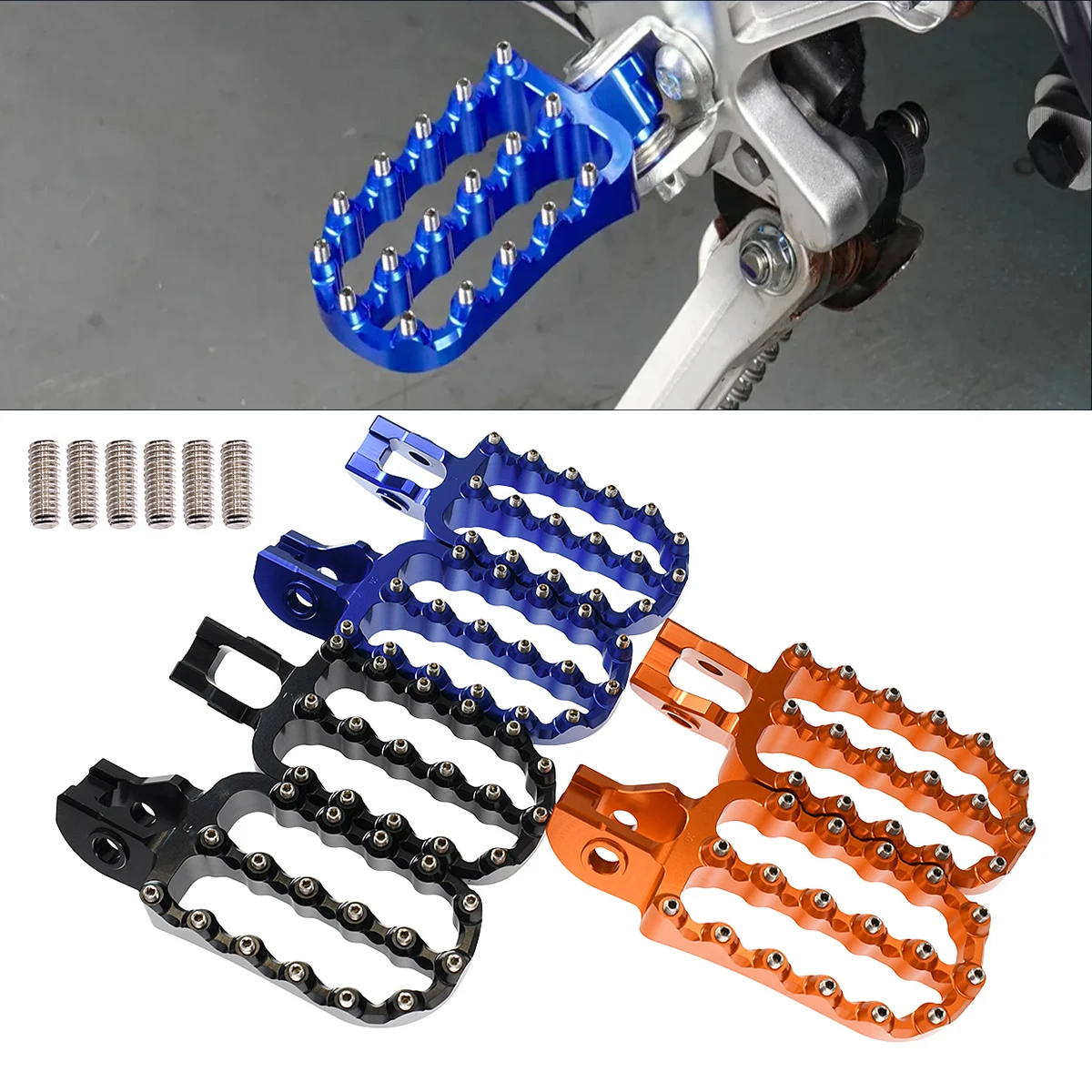 Repose-pieds de moto agrandis, forgés, pour KTM 125 250 SX 350 450 SX-F XC XC-F 2017-2022 2017-2023 EXC 300 EXC-F 350