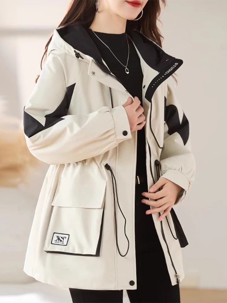 Women's Fleece Lined Thickened Jacket 2026 New Winter Loose Cotton Coat Windbreaker Outerwear Zipper Closure Hooded Medium Le...