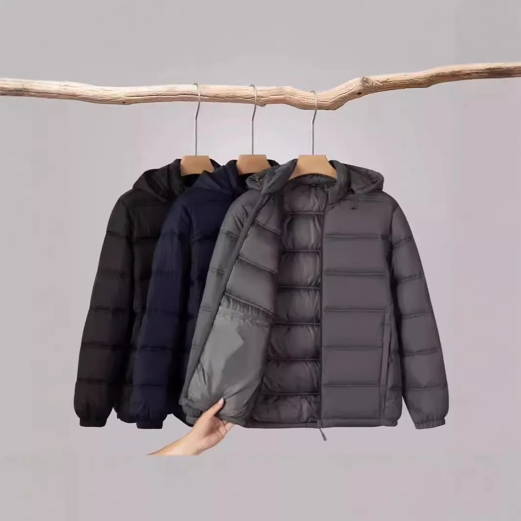 معطف رجالي من القطن سترة سميكة بغطاء للرأس في الخريف والشتاء سترة قصيرة قابلة للفصل