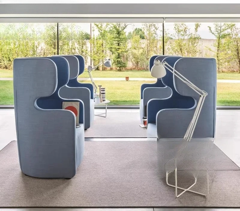 Modern business high back sofa chair combination reception designer university leisure area company baffle negotiation sofa
