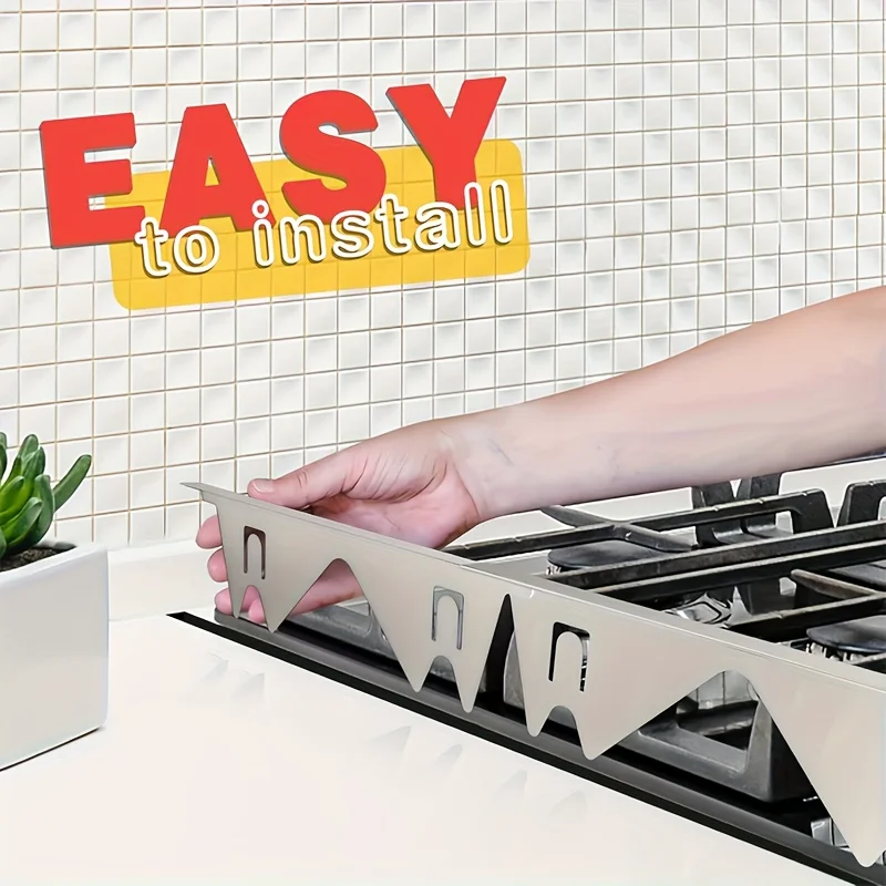 Tira de espacio para encimera de cocina con cubierta para espacio de estufa de acero inoxidable