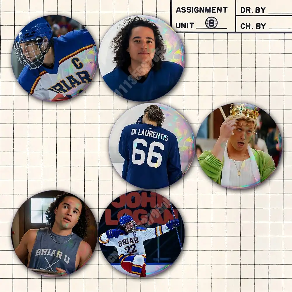 Off C-Campus TV Series Hockey Team Button Badge 2PC Sets for Bags & Clothes & Accessories Metal Pin Vibrant Collection