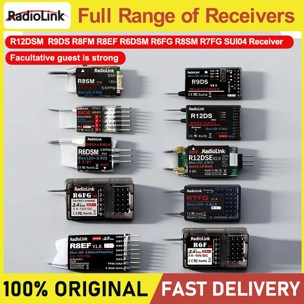 Radiolink Mini OSD RC Receiver 2.4G Signal for RC Transmitter Compatible with R12DSM R9DS R8EF R6DSM R6FG R8SM