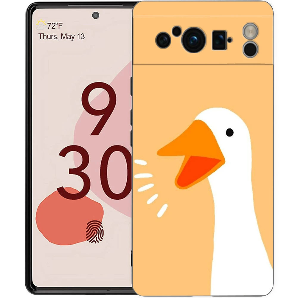 Cute Goose Duck Game Phone Case Cover for Google Pixel 8 7 6 7A 6A Pro 5G Shockproof Silicone Soft 9 Pro XL 8 Pro 5G Shell Capas