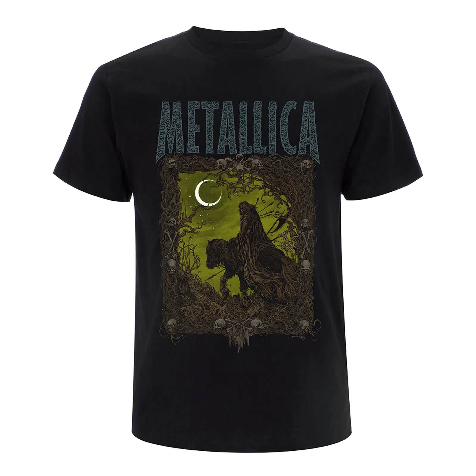 Metallica The Outlaw Torn Vintage T-shirt Men Women Summer 100 Cotton Clothing High Quality Short Sleeved Tee Streetwear Unisex