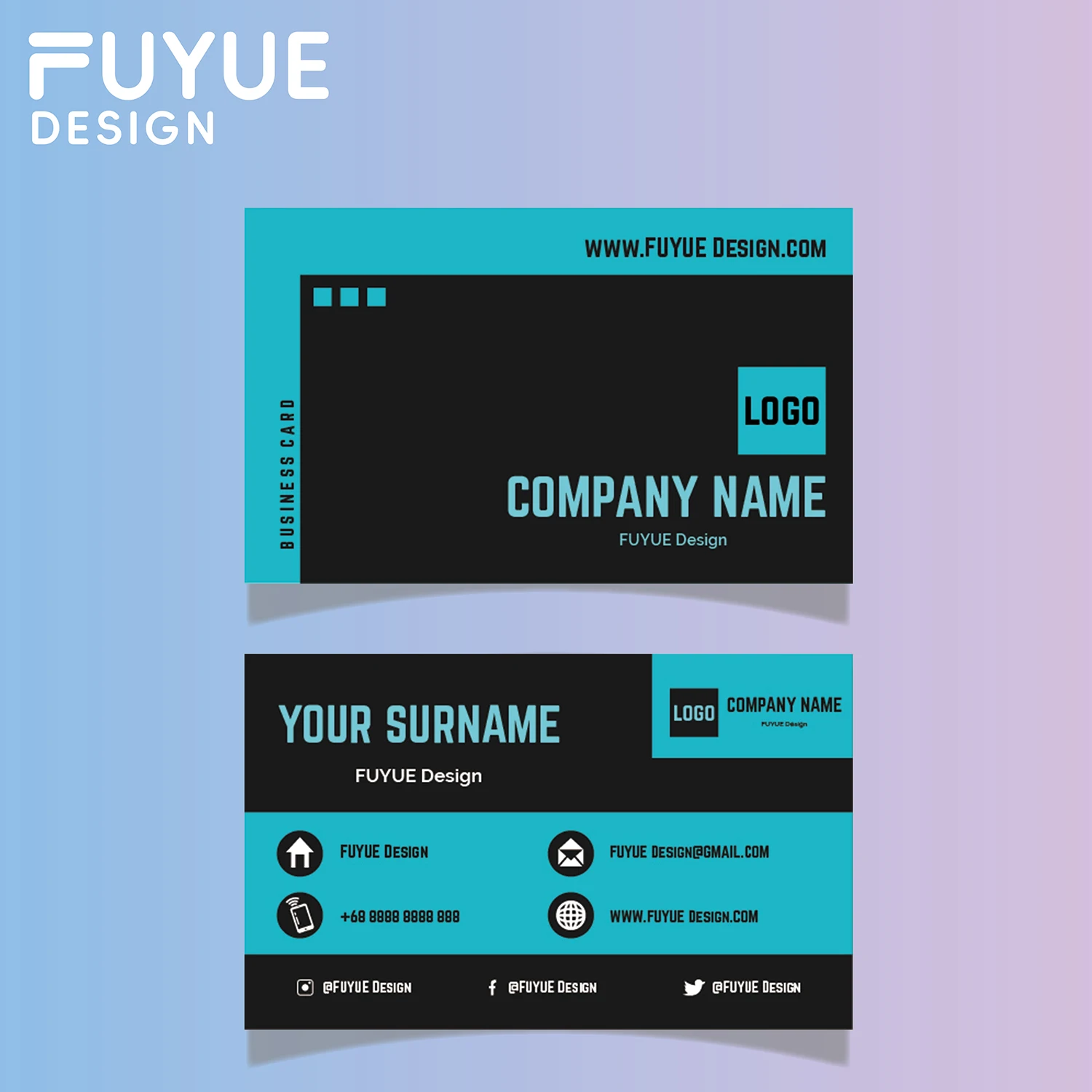 FUYUE Custom Fashionable Business Card Thank You Cards Packaging For Small Business Personalized Logo Wedding Invitations Cards