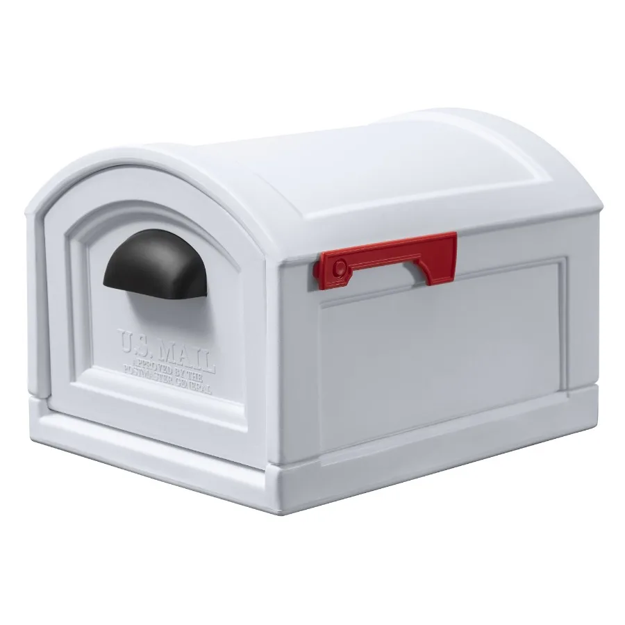 

Classic White XL Town-to-Town Post-Mount Mailbox for Residential Driveway Use Rust-Resistant Steel, Weatherproof Finish, Easy I