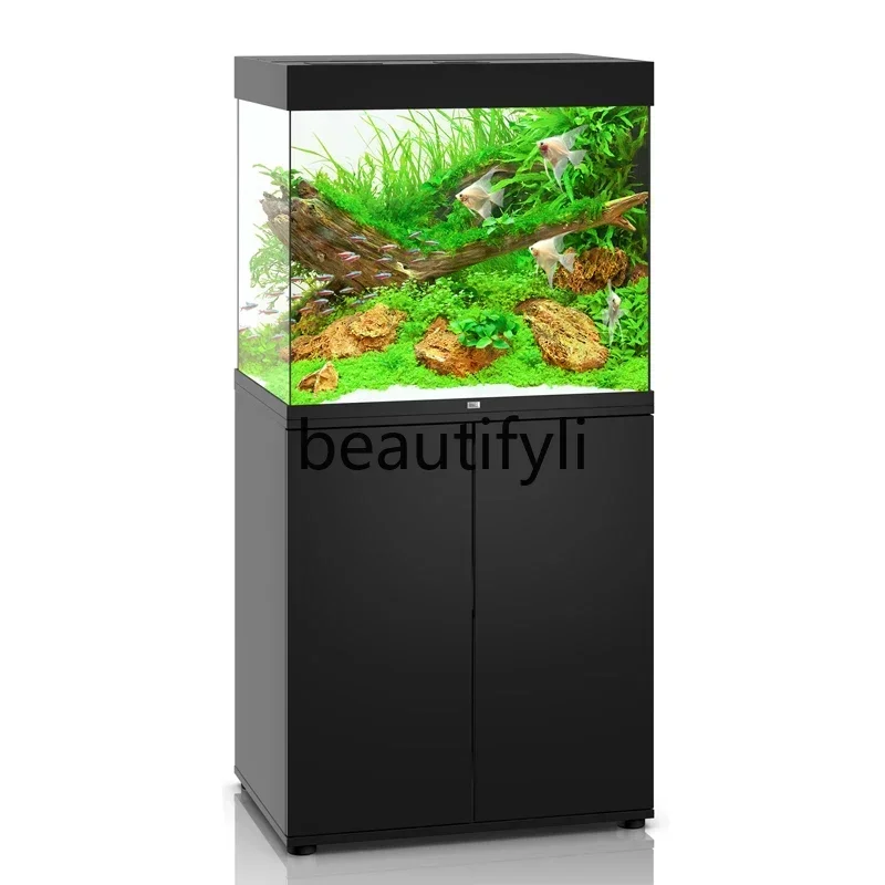

12Household living room floor ecological square tank silent landscaping glass fish tank aquarium