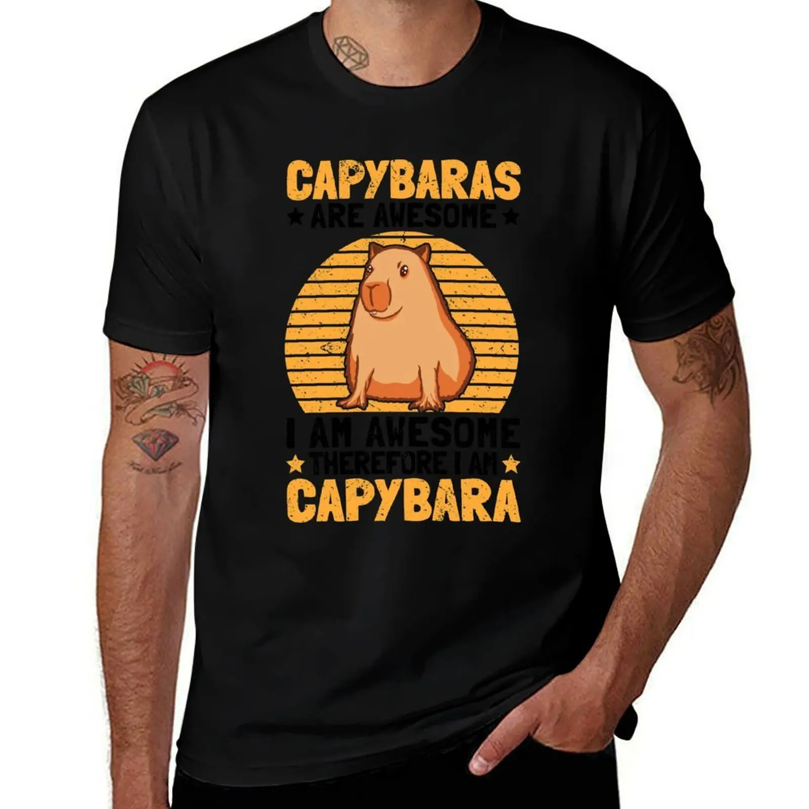 Capybara are fantastic capybara rodents T-Shirt Work Outdoor T-Shirt for Men