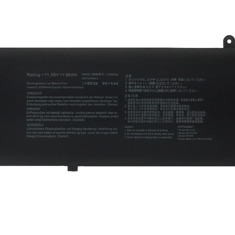 ZEDI C32N2002 Laptop Battery For ASUS ZenBook Pro 15 OLED UM535 UM535Q UM535QE UM535QA UM535QH UX535 UX535L UX535LI 96WH