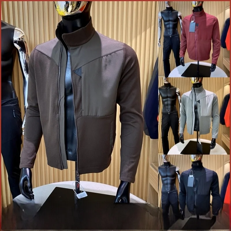 

Warmth And Sle: ex Autumn Winter Jaet with Stand Collar And Full Zip Design Fce Lined Windproof Faionable Outerwear