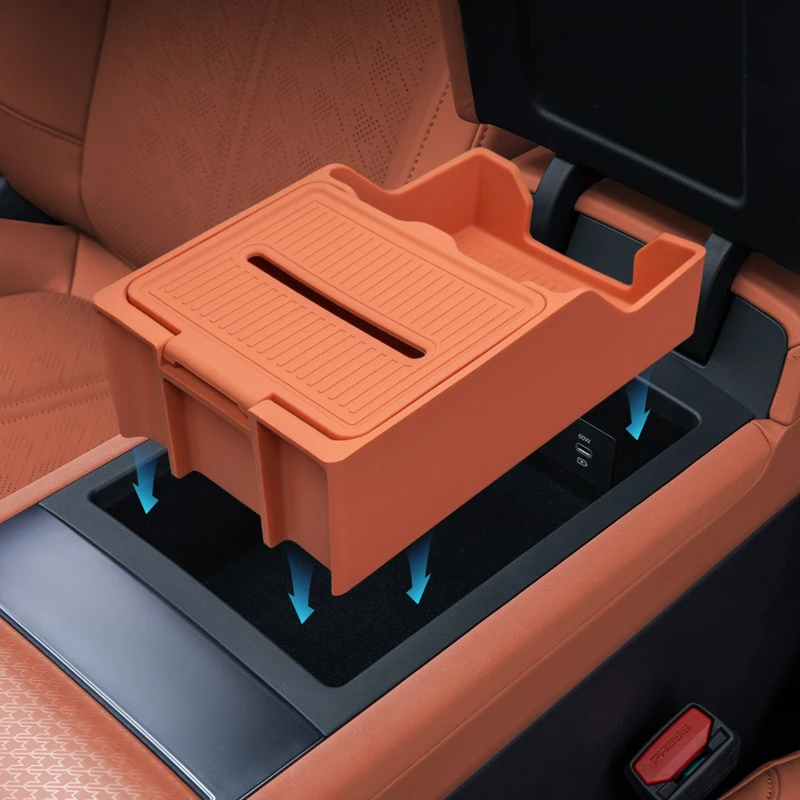 

For ZEEKR 7X 2026 Dedicated Central Control Armrest Box Silicone Storage Box Organize Anti Skid Car Interior Modified Accessory