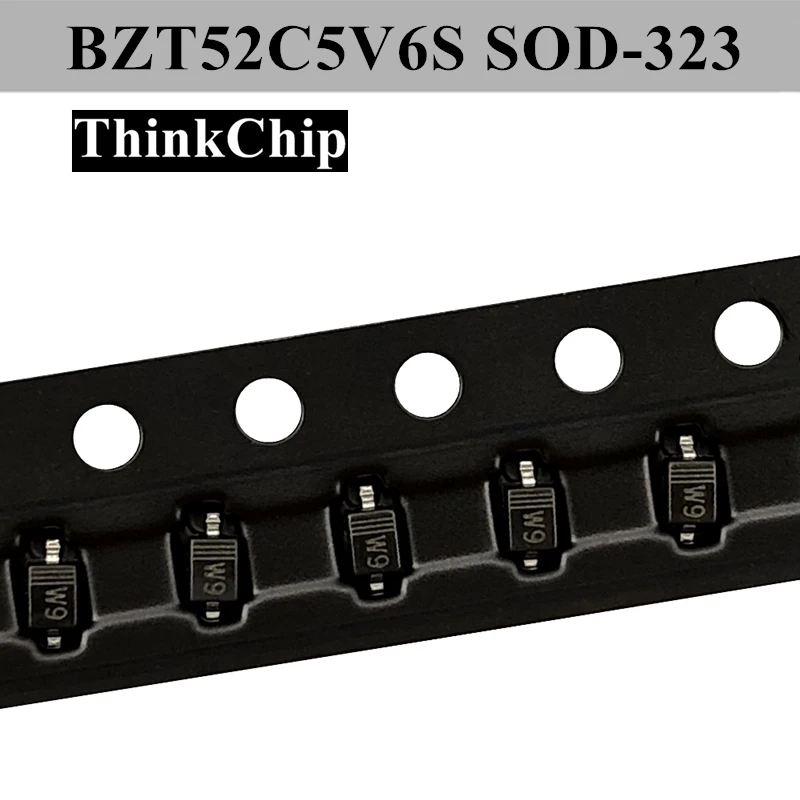(100pcs) BZT52C5V6S SOD-323 SMD 0805 Voltage Stabilized Diode 5.6V SOD323 Marking W9 for Electronics Components Market