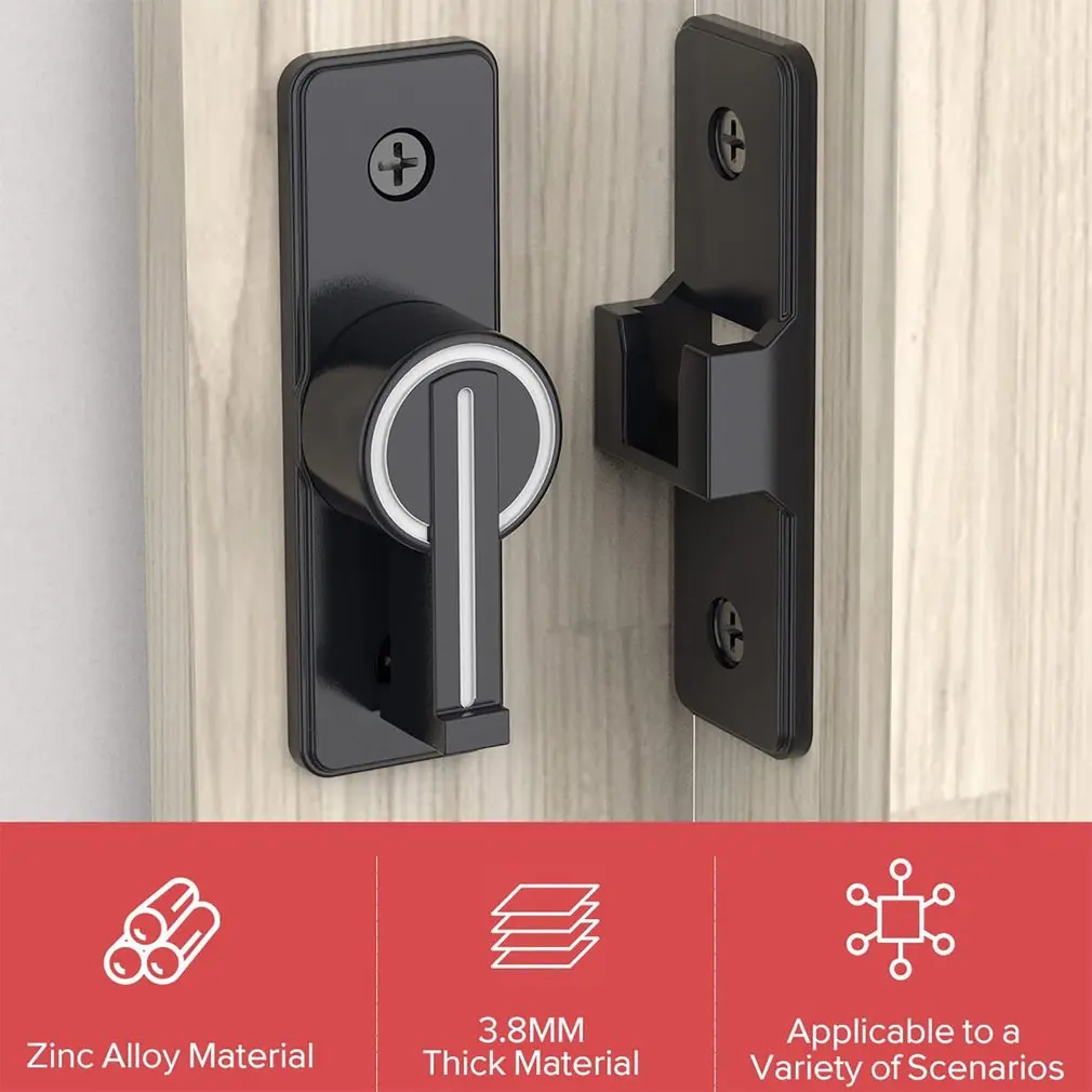 亜鉛合金ロック,ドア用,バスルーム用,引き戸用,家庭用ハードウェアアクセサリー,90度