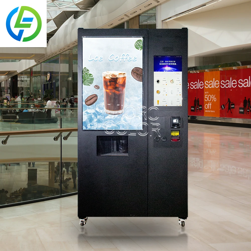 

Wholesale Custom Commercial Professional Hot and Cold Coffee Machine Fully Automatic Coffee Vending Machine