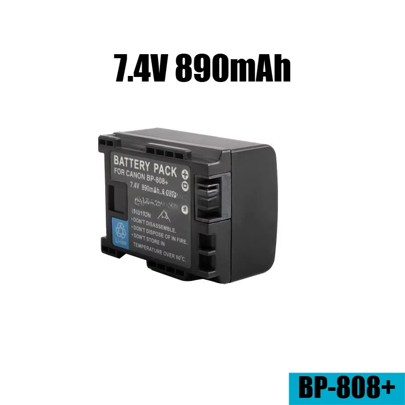 بطارية ليثيوم 7.4 فولت 890 مللي أمبير في الساعة BP809+، لكاميرات كانون M400/S20/FS11/XA25