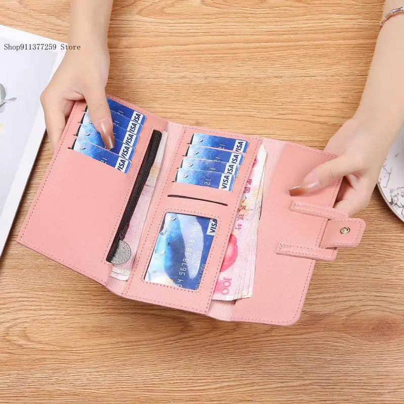 Fashionable Three Fold Flip Cover Korean Version Storage Small Fresh Student Change Pocket Multifunctional Wallet