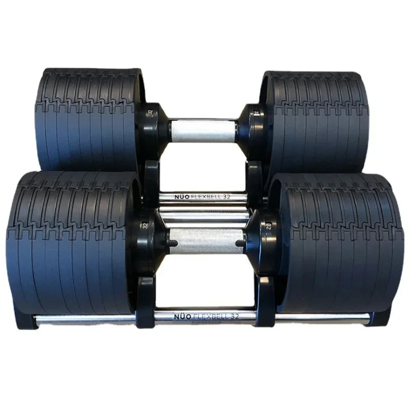 New Product Gym Dumbbel Weight 24 Kg Self-adjustable Weight Black Rubber Dumbbell Set Exercises Arm Strength