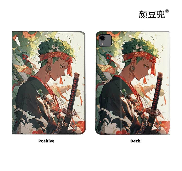 Roronoa Zoro Anime ロロノア・ゾロ For Samsung Galaxy Tab S7 FE 11 in 2021 S6 Case SM-T220/T225 Tri-fold stand Cover Galaxy tab s6 lite